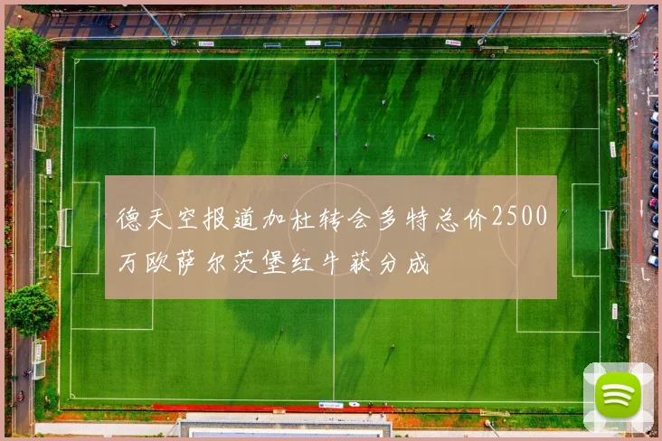 德天空报道加杜转会多特总价2500万欧萨尔茨堡红牛获分成